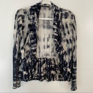 Nic & Zoe open front the dye print cardigan